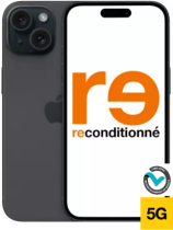 Largo iPhone 15 reconditionné grade B noir 128Go